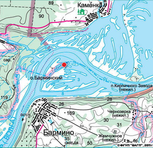 Карта глубин нижегородской области волга