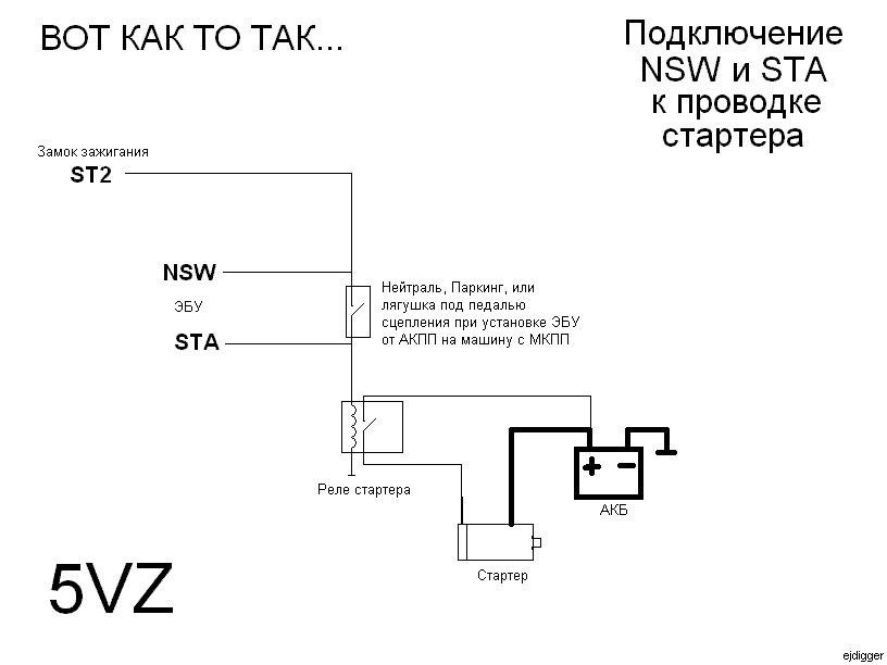 5vz fe схема подключения