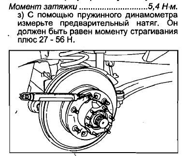 Затяжка колеса газель