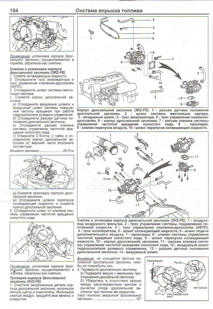 Схема двигателя 5vz fe